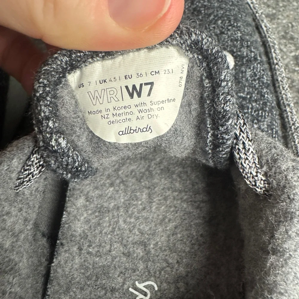 Allbirds Kids Charcoal Wool Sneakers